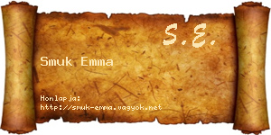 Smuk Emma névjegykártya